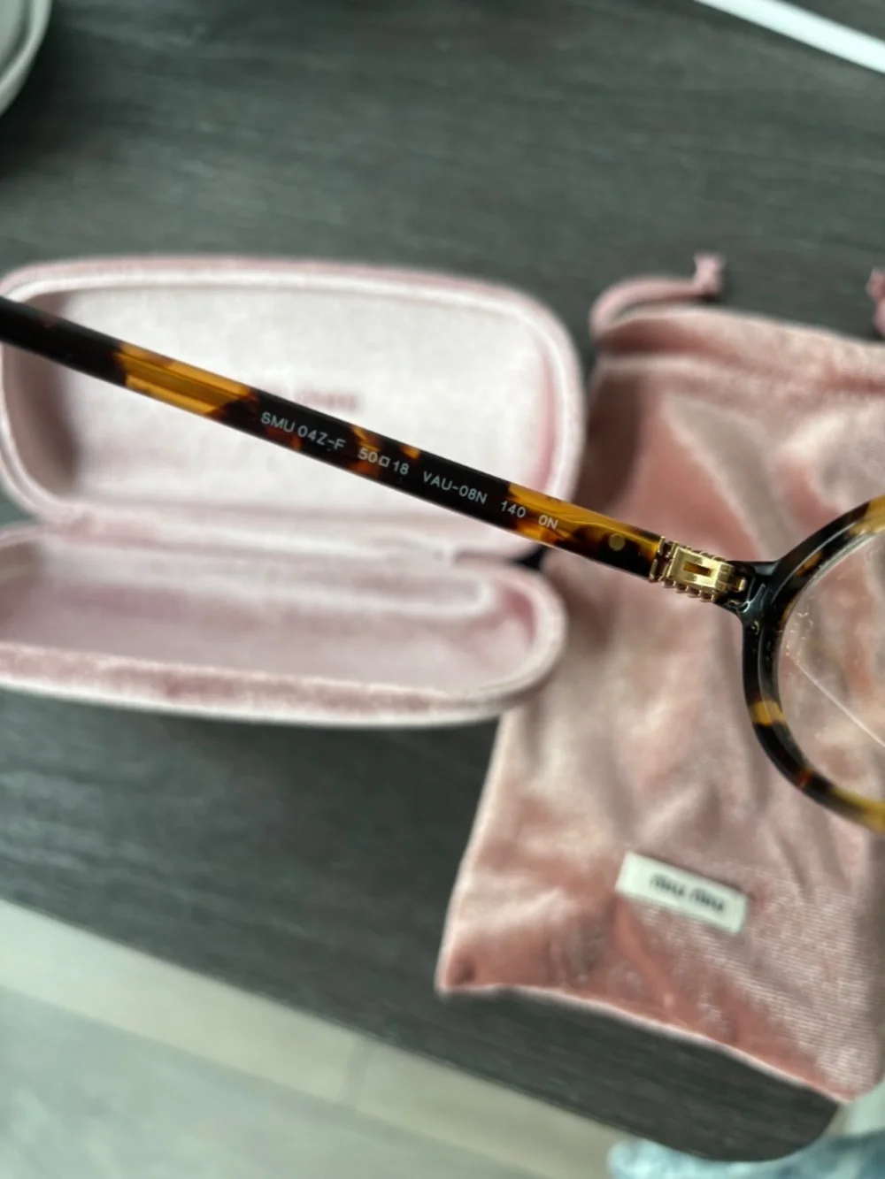 Miu Miu MU 03VV Round Tortoise Shell Acetate Eyeglasses Women Full Rim